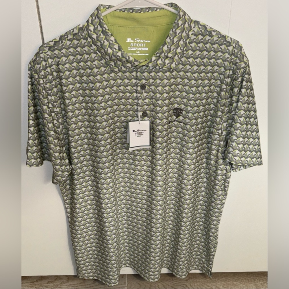 Ben Sherman Golf Men’s Sage Polo Shirt | New with Tag! | Fit For Your Game! ⛳️